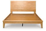 Sherbana Light Brown King Panel Bed