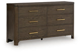 Radkin Burnished Brown Dresser angled view