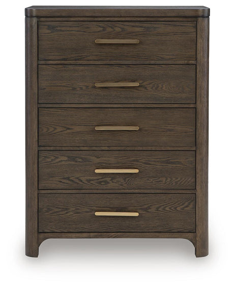 Radkin Burnished Brown Chest of Drawers view 4