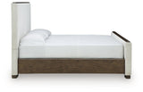 Radkin Burnished Brown King Upholstered Panel Bed view 6