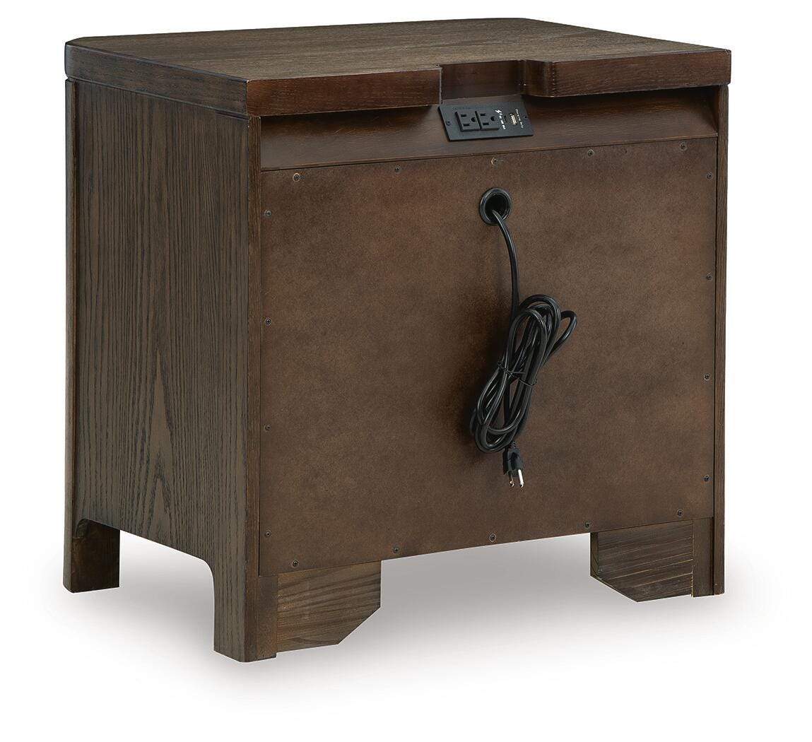 Radkin Burnished Brown Nightstand view 6