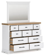 Ashbryn White/Natural Panel Storage Bedroom Set angled view