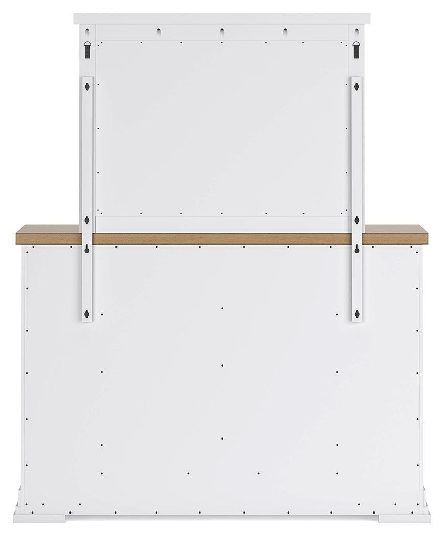 Ashbryn White Natural Dresser And Mirror