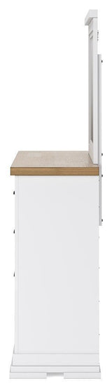 Ashbryn White Natural Dresser And Mirror