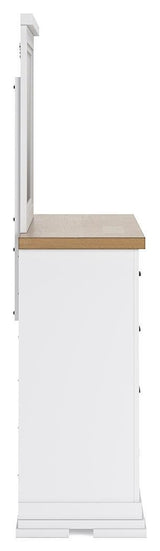 Ashbryn White Natural Dresser And Mirror
