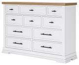 Ashbryn White/natural Dresser - Ella Furniture