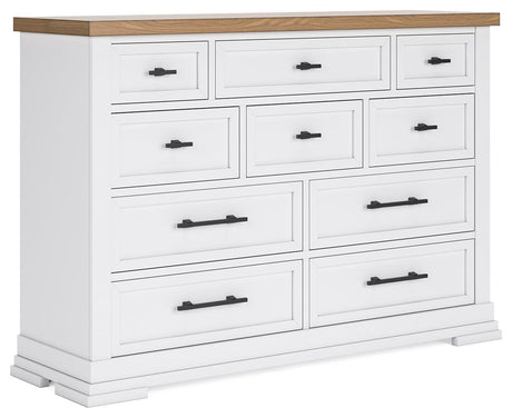 Ashbryn White/natural Dresser - Ella Furniture