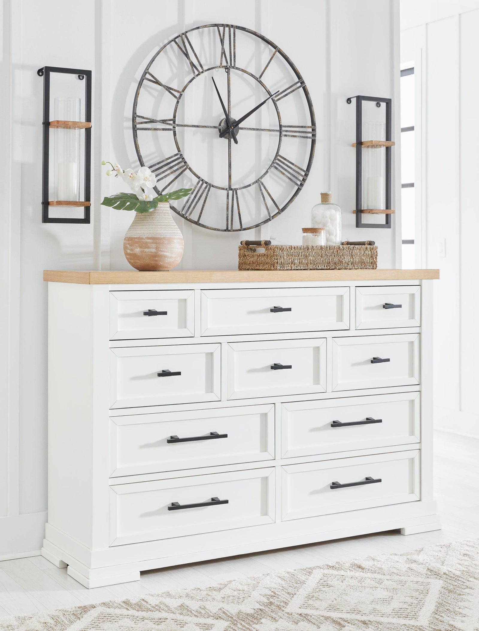 Ashbryn White/natural Dresser - Ella Furniture