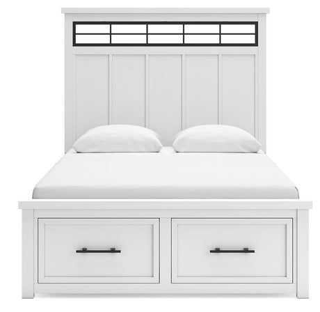 Ashbryn White/Natural Panel Storage Bedroom Set view 3