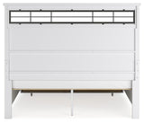Ashbryn White Natural King Panel Storage Bed