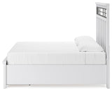 Ashbryn White Natural King Panel Storage Bed