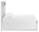 Ashbryn White Natural King Panel Storage Bed