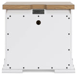 Ashbryn White Natural Nightstand