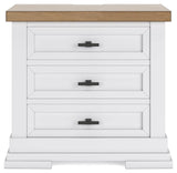Ashbryn White Natural Nightstand