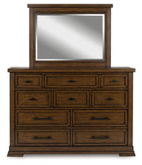Taffenbrook Medium Brown Dresser and Mirror