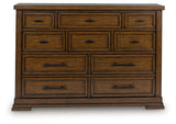Taffenbrook Medium Brown Dresser