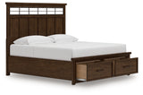 Taffenbrook Medium Brown King Panel Storage Bed