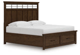 Taffenbrook Medium Brown King Panel Storage Bed