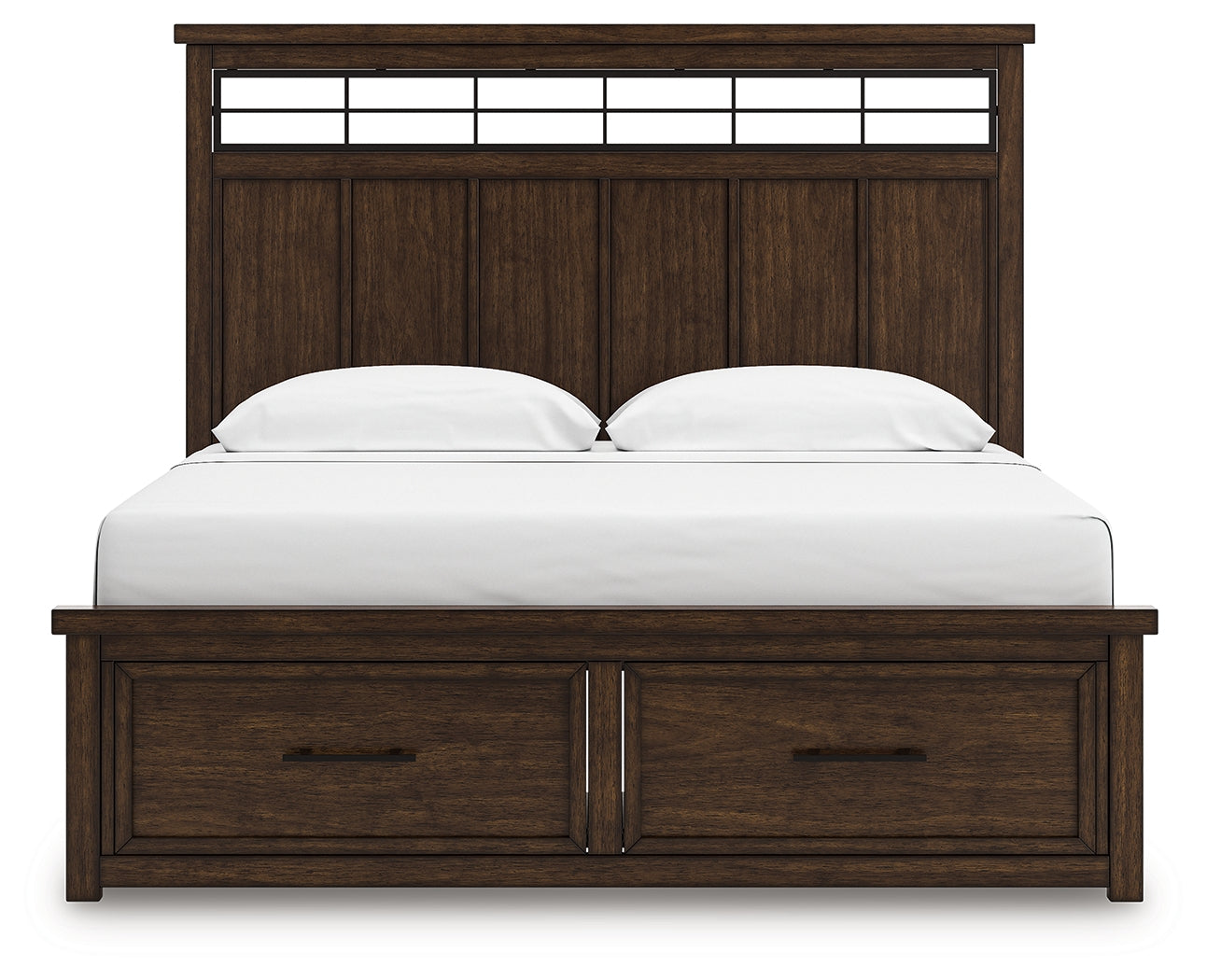 Taffenbrook Medium Brown King Panel Storage Bed
