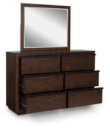Dilenno Dark Brown Dresser and Mirror
