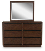 Dilenno Dark Brown Dresser and Mirror