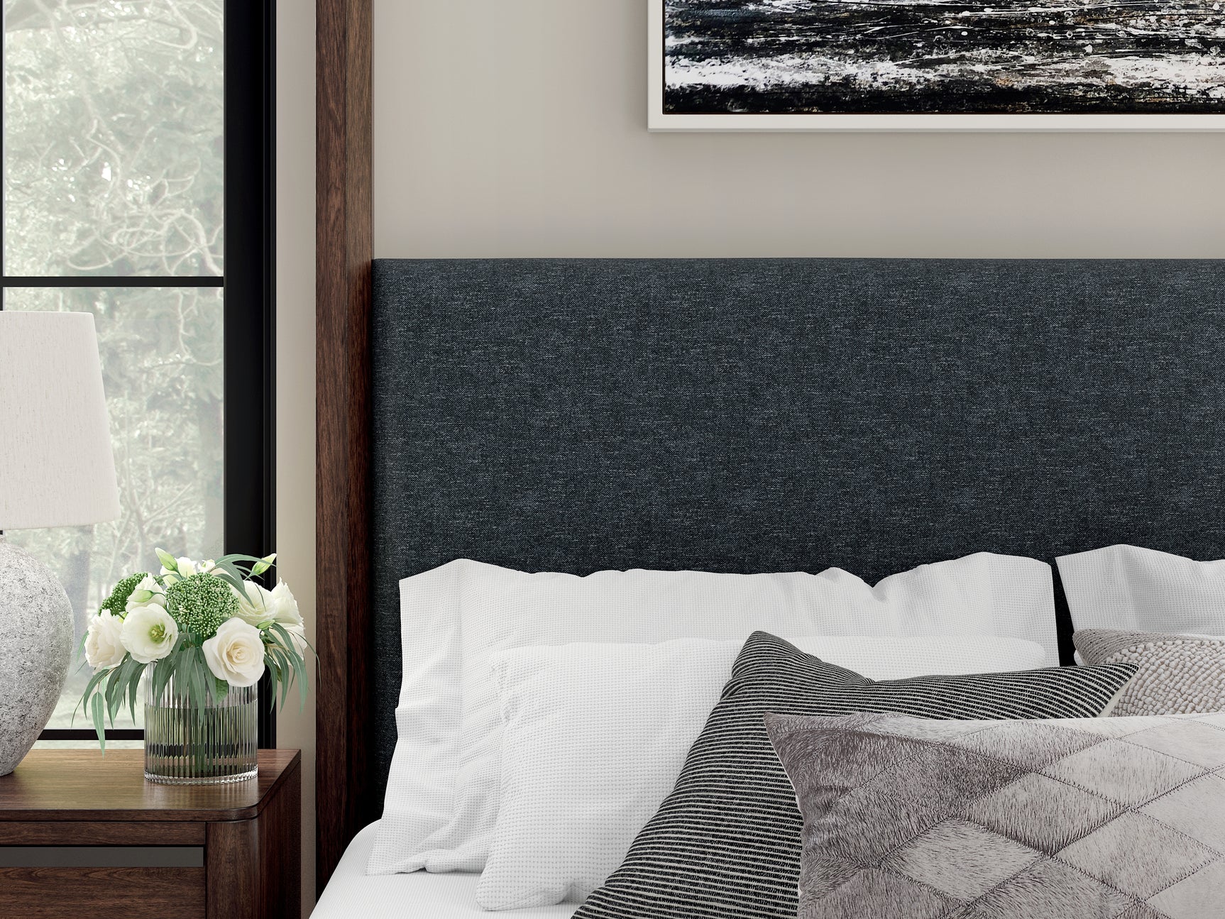 Dilenno Dark Brown King Canopy Bed