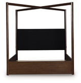 Dilenno Dark Brown Queen Canopy Bed
