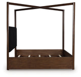 Dilenno Dark Brown King Canopy Bed