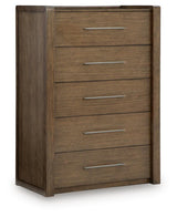 Marxmore Brown Chest of Drawers angled view