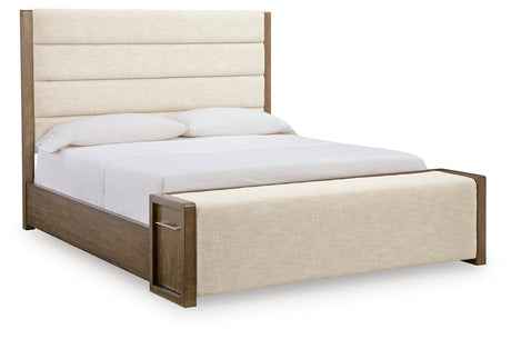 Marxmore Brown King Upholstered Storage Bed from Ella Furniture