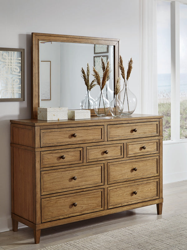 Sharlance Brown Dresser and Mirror