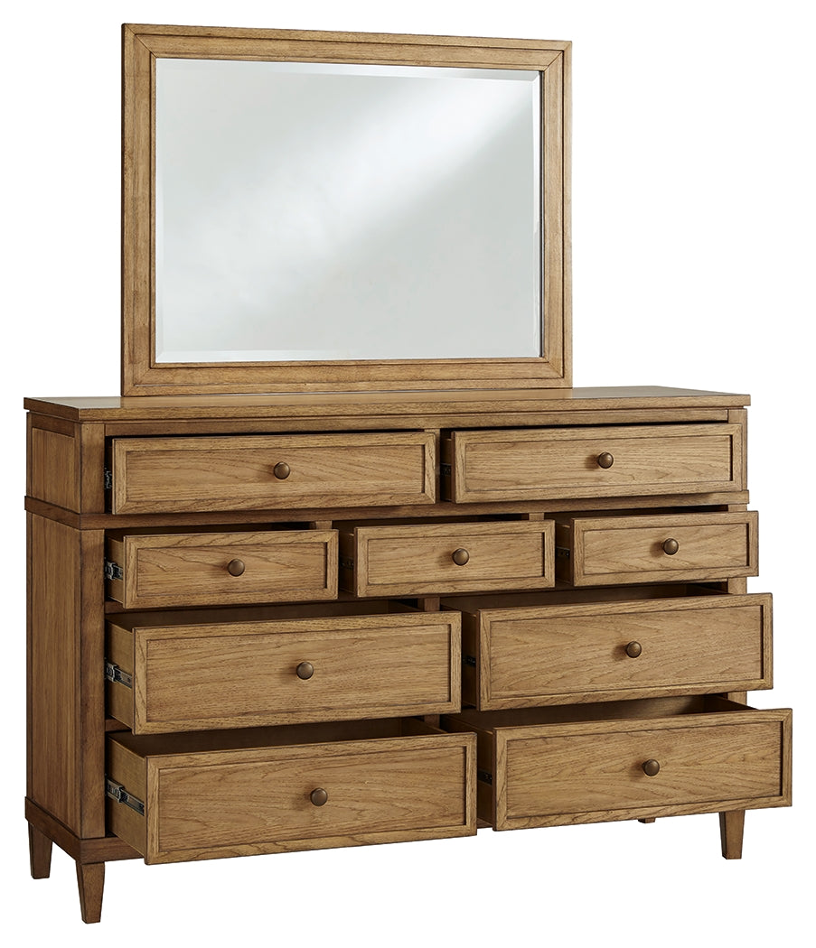 Sharlance Brown Dresser and Mirror