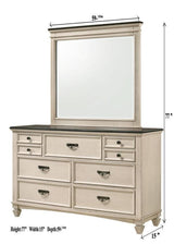Sawyer Cream/Brown Modern And Classic Wood King Panel Bed - Ella Furniture