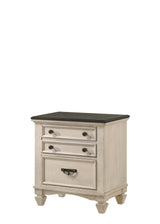 Sawyer Cream/Brown Modern And Classic Wood King Panel Bed - Ella Furniture