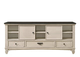 Sawyer Cream/Brown Modern And Classic Wood King Panel Bed - Ella Furniture