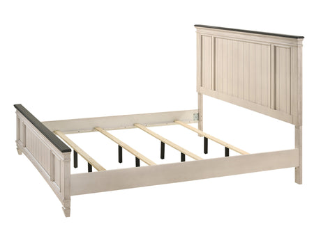 Sawyer Chest Cream/Brown, Modern And Sleek Contemporary Wood, Pewter Bail And Nickel Knob 5 Drawers - Ella Furniture