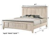 Sawyer Cream/Brown Modern And Classic Wood Queen Panel Bed - Ella Furniture