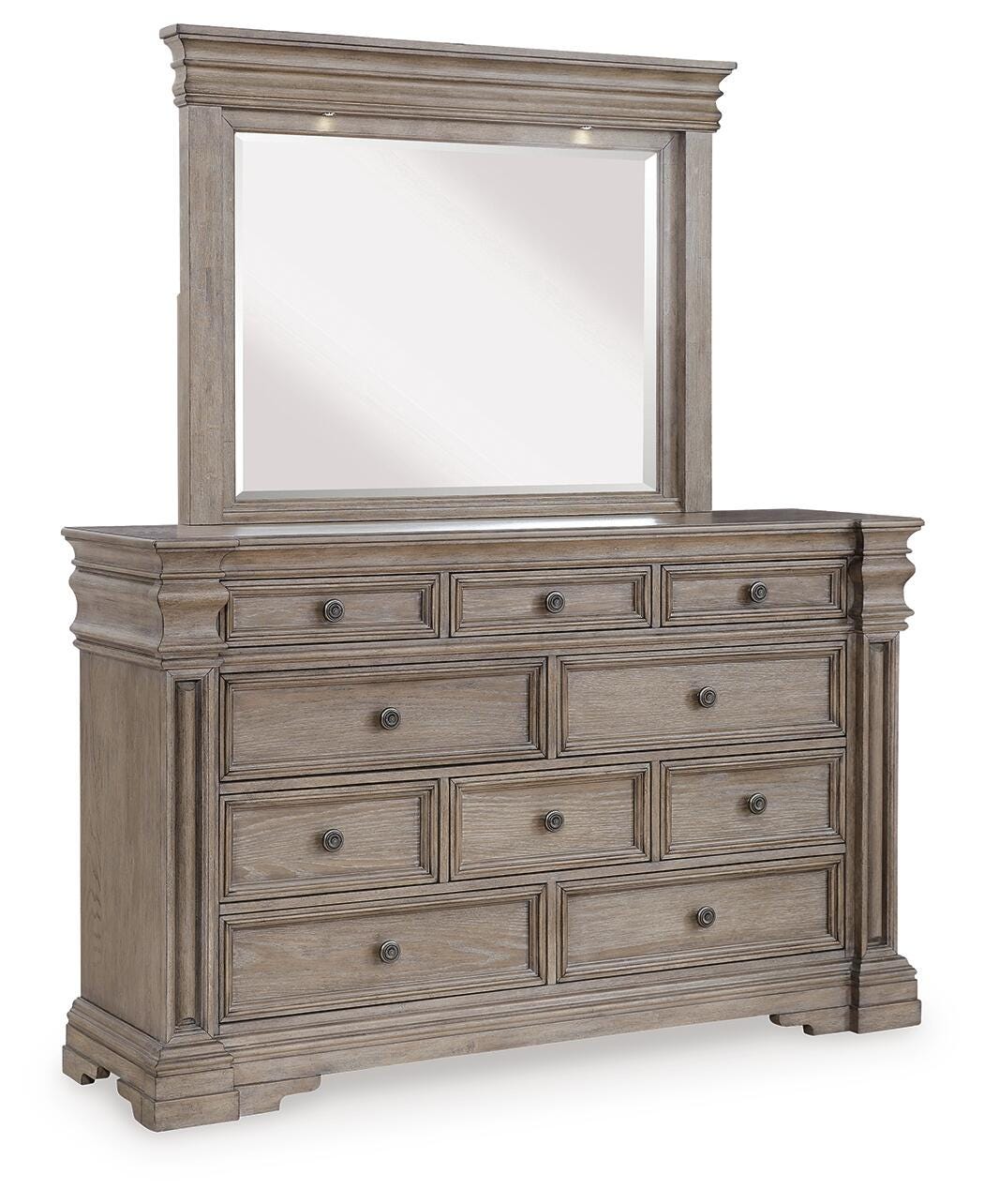 Blairhurst Light Grayish Brown Panel Bedroom Set angled view