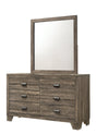 Millie Dresser Brown, Modern Wood, Metal 6 Drawers - Ella Furniture