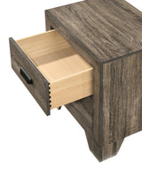 Millie Grey Contemporary Solid Wood And Veneers Fabric Panel Upholstered Twin Bed - Ella Furniture