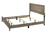 Millie Brown Finish Transitional Modern Wood Grain Full Panel Bed - Ella Furniture