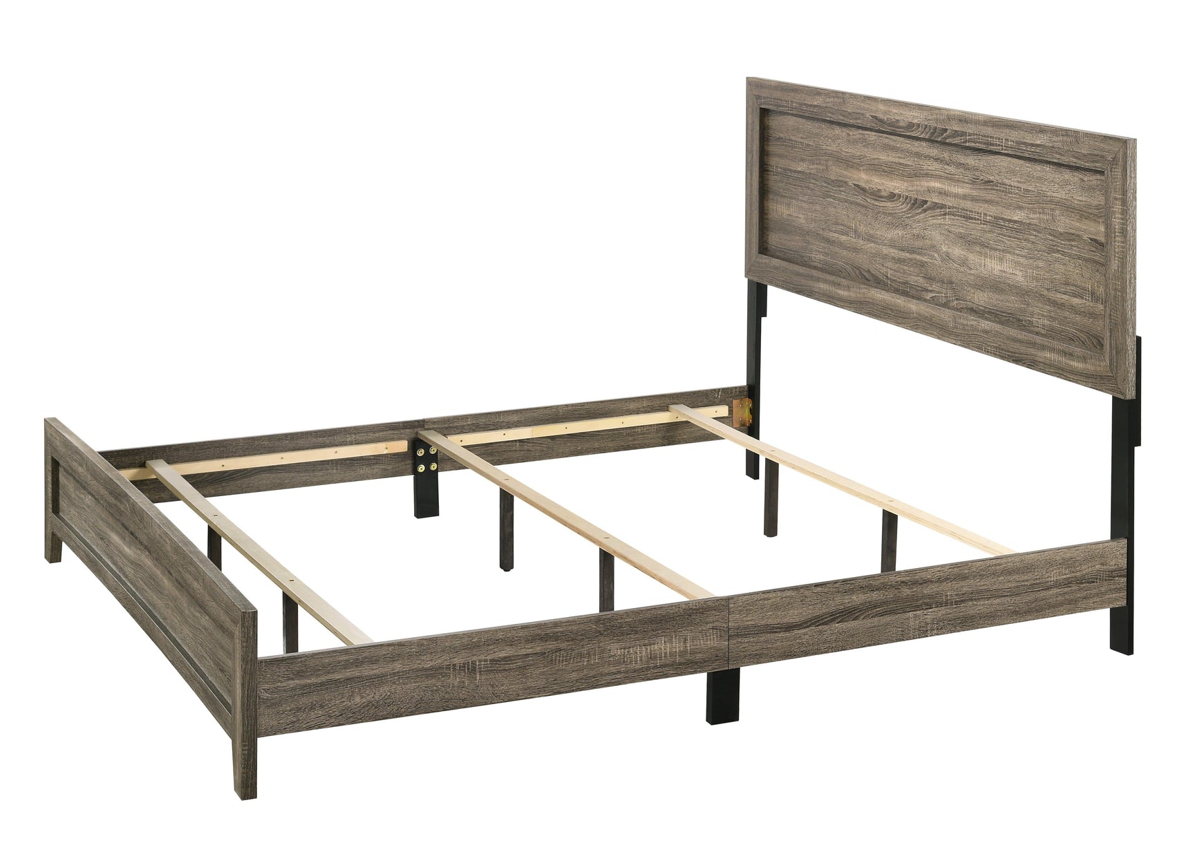 Millie Brown Modern And Contemporary And Traditional Wood King Panel Bed - Ella Furniture