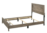 Millie Brown Finish Transitional Modern Wood Grain Full Panel Bed - Ella Furniture