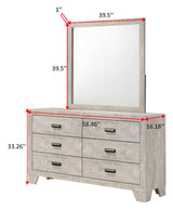 Millie Light Gray Dresser dresser and mirror by Crownmark | Ella Furniture
