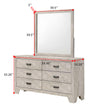 Millie Light Gray Dresser dresser and mirror by Crownmark | Ella Furniture