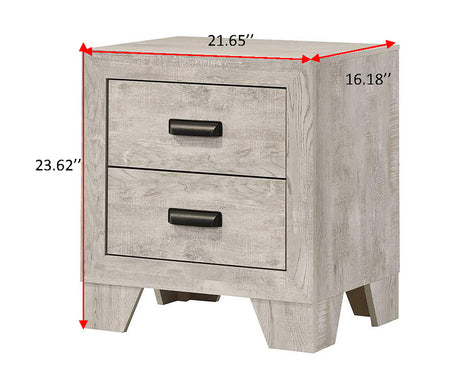 Millie Light Gray Panel Bedroom Set nightstand by Crownmark | Ella Furniture
