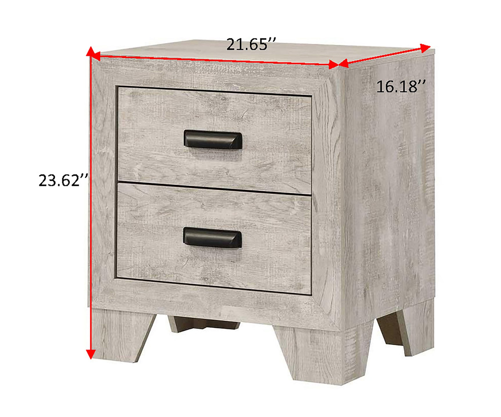 Millie Light Gray Night Stand nightstand by Crownmark | Ella Furniture
