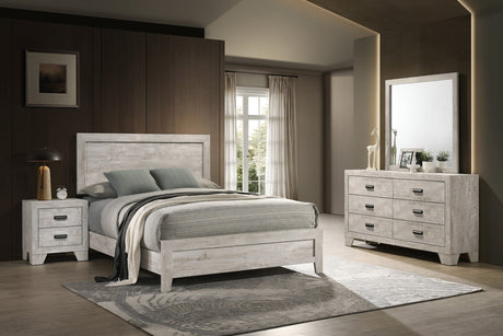 Millie Light Gray Panel Full Bed room view by Crownmark | Ella Furniture