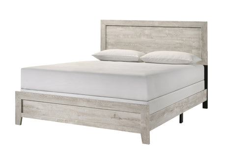 Millie Light Gray Panel King Bed king bed by Crownmark | Ella Furniture