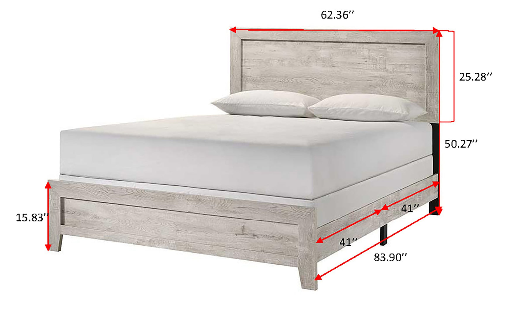 Millie Light Gray Panel Queen Bed queen bed by Crownmark | Ella Furniture